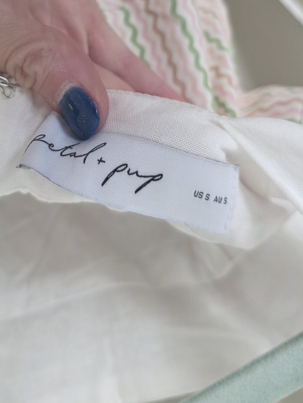 Petal And Pup Polina Tie Strap Cotton & Linen Mini dress Small - Picture 3 of 6